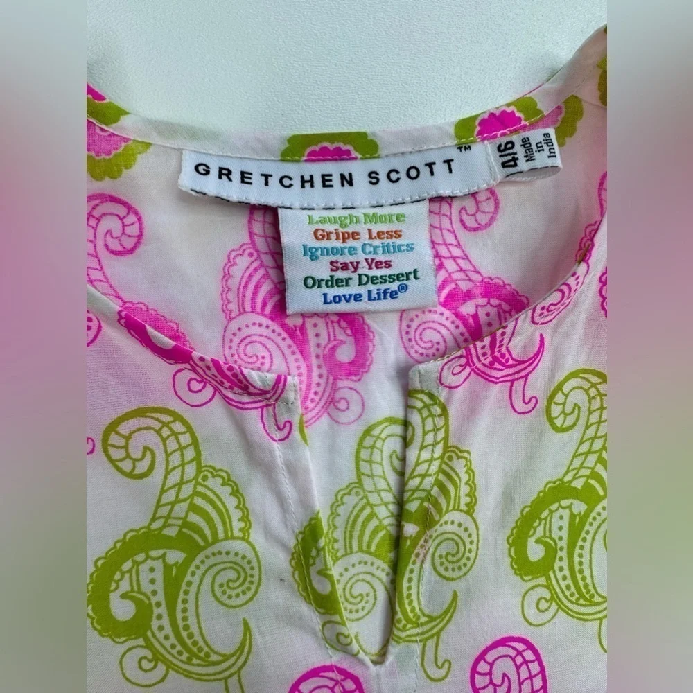 Gretchen Scott 100% Cotton Paisley Beach Throw Girls Size 4/6